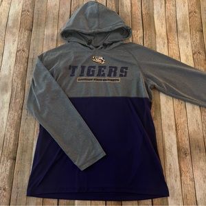 Russell Athletic mens LSU tigers pullover hooded sweatshirt | size large